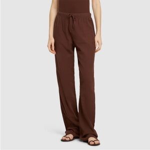 Eterne Chocolate Straight Leg Pants
